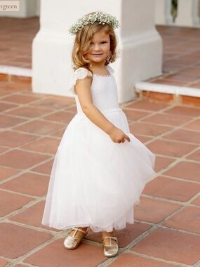 Camilla Flower Girl Dress in White